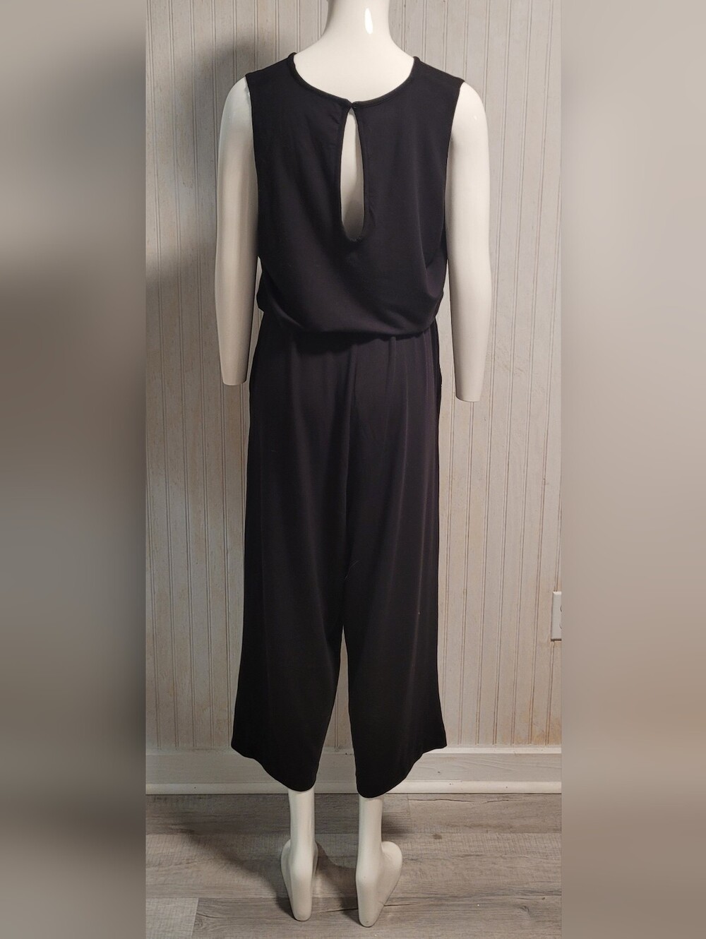 ​Quince French Terry Modal Sleeveless Jumpsuit Black EUC Size XL - Picture 4 of 16